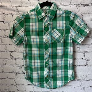 Arizona Jean Company Green and Blue Plaid Shirt